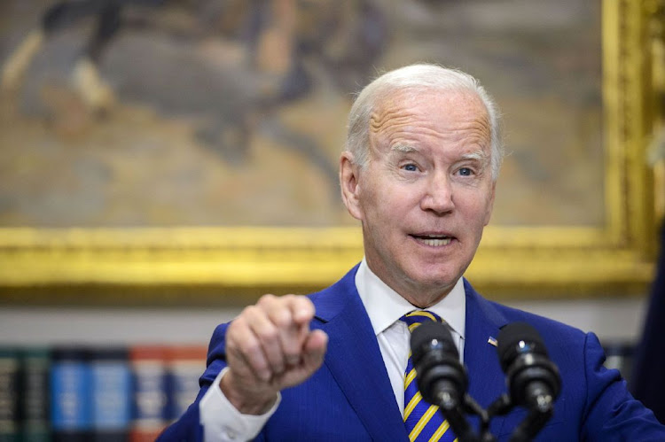 US President Joe Biden speaks during a news conference in the Roosevelt Room of the White House in Washington, DC, US, on Wednesday, August 24 2022. Picture: BLOOMBERG/BONNIE CASH