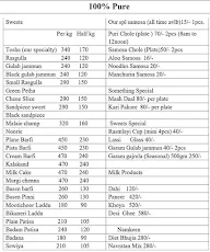 Darshan Sweets menu 1