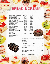 Bread & Cream menu 1