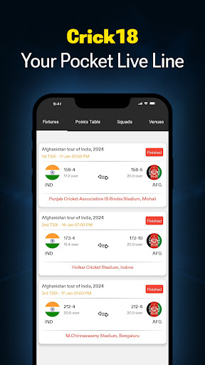 Screenshot IPL Cricket Score App: Crick18