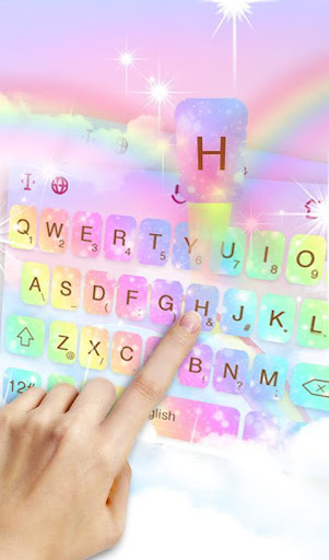 Rainbow Galaxy Keyboard Theme