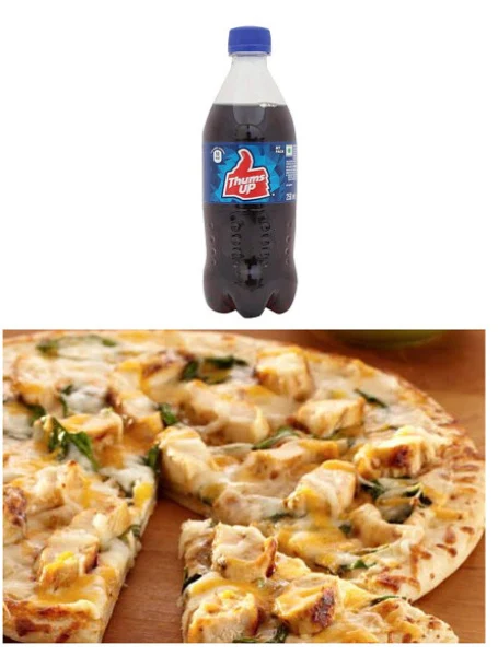 2 Chicken Pizza [Medium 6 Slice ] + 2 Cold Drink250M