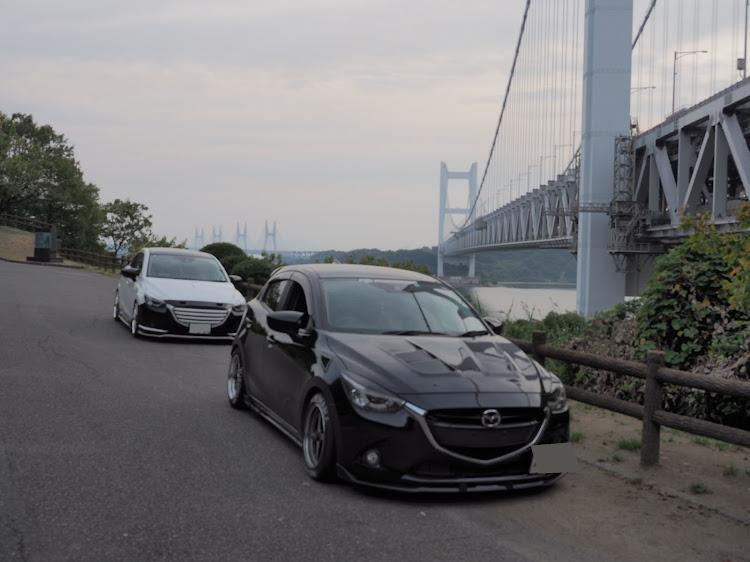 デミオのDIY・ドライブ・オフ会・トヨシマクラフトFRPボンネット・GTワークスに関するカスタム事例の投稿画像9枚目