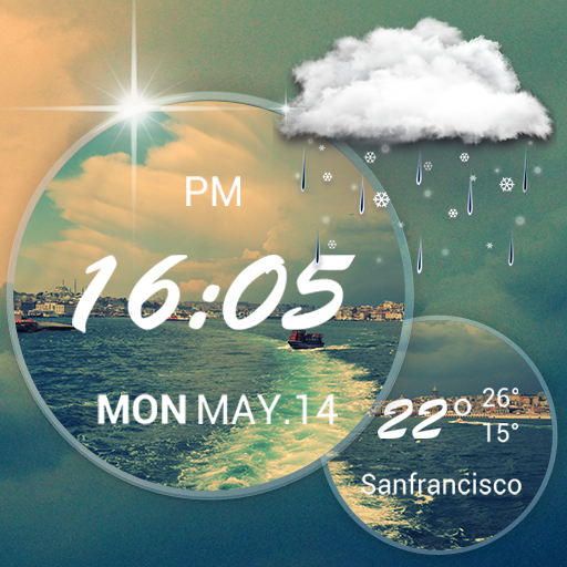 經典Blur風格時鐘天氣小工具﹣琥珀天氣，最贊的天氣小工具！ 天氣 App LOGO-APP開箱王