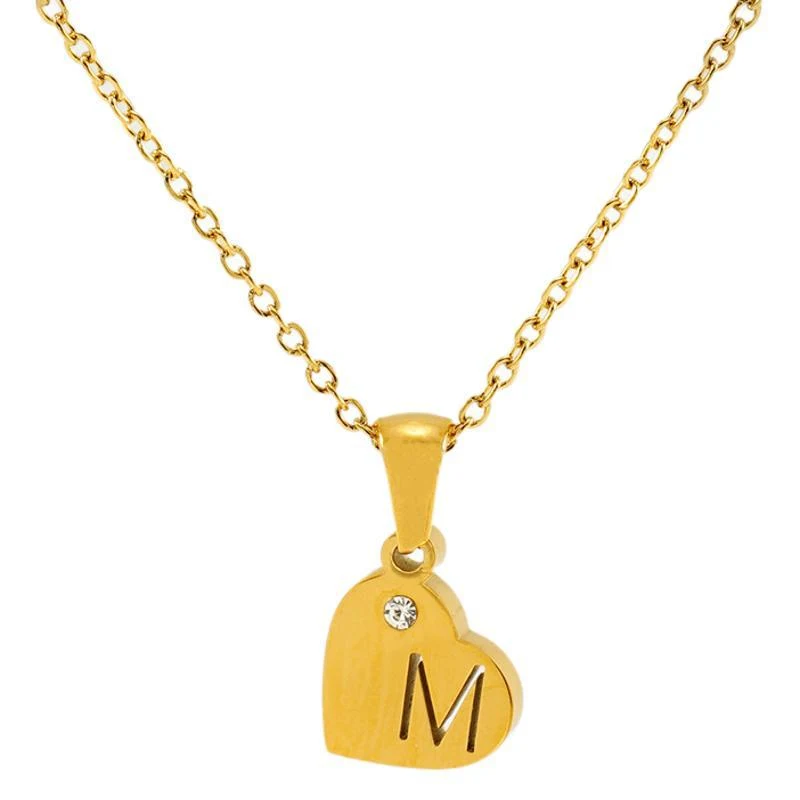 Collier pendentif cœur en acier titane et diamant, un symbole d'amour éternel. Cadeau idéal pour exprimer vos sentiments.