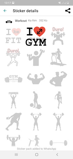 Fitness Stickers For WhatsApp