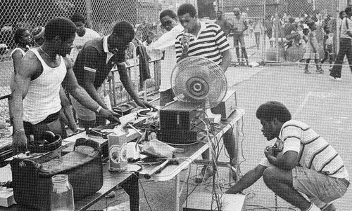 In the early 1970's hp-hop's hallmark was its neighborhood block parties. Photo credit: