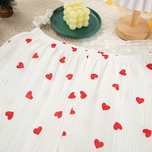 Title 8, Heart Printing Long Sleeve Shorts Pants Three-p...