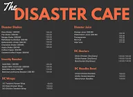 The Disaster Cafe menu 1