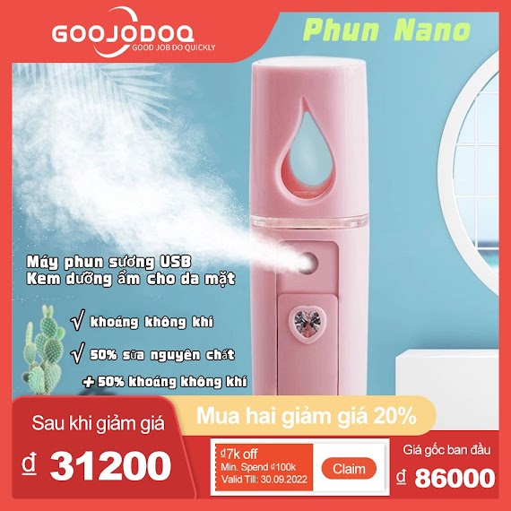 Goojodoq Usb Máy Xịt Nano Di Động Dưỡng Ẩm Chăm Sóc Da Mặt Mini Facial Mist Công Cụ Chăm Sóc Sắc Đẹp