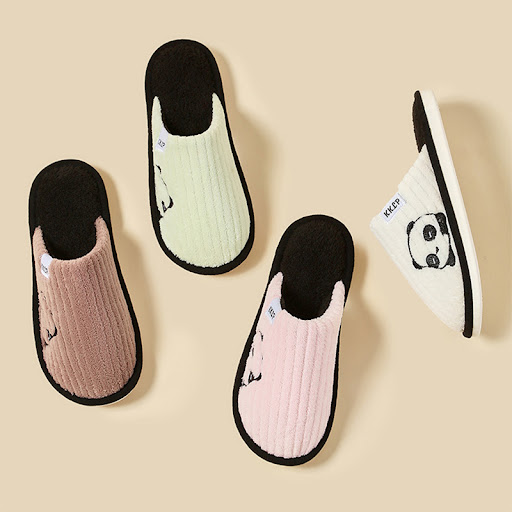 Title 3, Cute Panda Slippers Winter Warm Home Indoor Non...