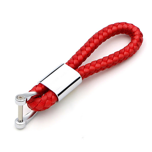 Title 3, Leather rope buckle braided rope ring metal cou...