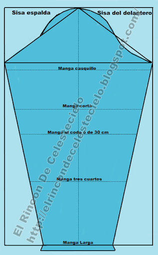 El Rincon De Celestecielo: básico para manga tres cuartos y manga larga