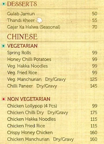Pind Balluchi Express menu 