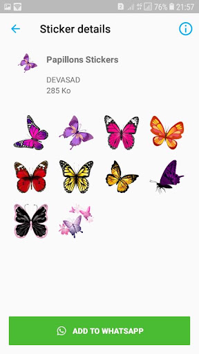 Butterflies Stickers - WAStickerApps