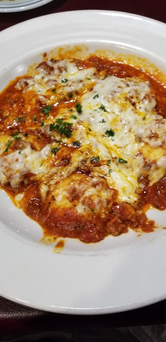 GF Cheese Ravioli w/Meat Sauce