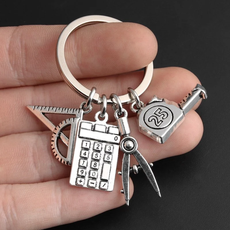 Sleutelhanger Meetlint Design Cadeau Studenten Leraren Handig Meetgereedschap en Leuke Herinnering.