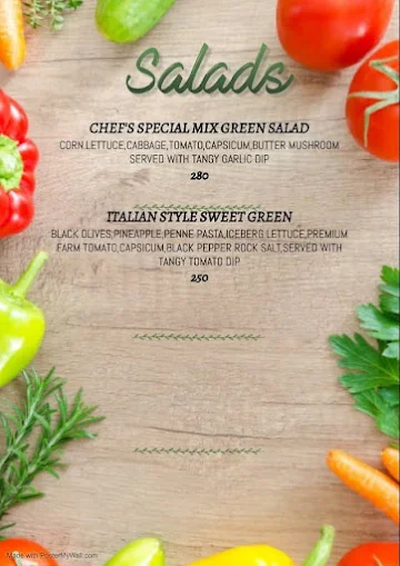 Sweet Green menu 