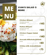 Vian's Salad & More menu 1