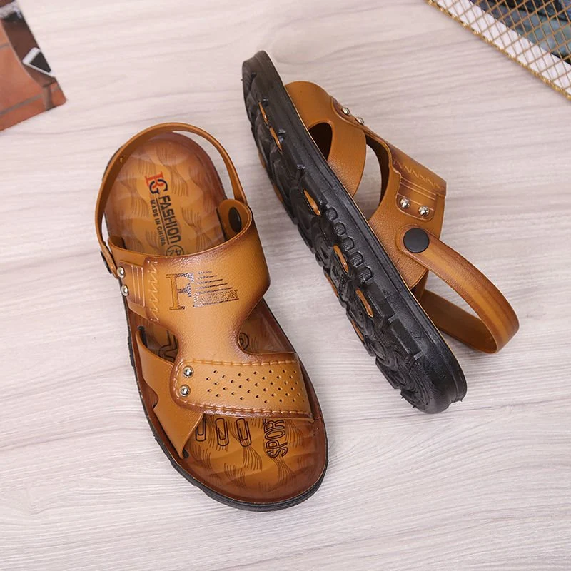 Koreanische Herren Sandalen für den Strand, atmungsaktiv und öl-injiziert. Stilvoller Sommer-Look, bequem und leicht.