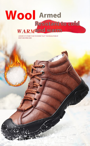Title 7, Warm Mens Outdoor Mountaineering Plush Leather...