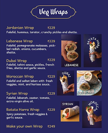 Tru Falafel menu 