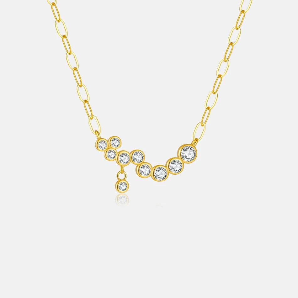 Hoogwaardige Franse S925 zilveren kettingarmband met diamanten, straal elegantie en luxe uit, perfect voor elke speciale gelegenheid.