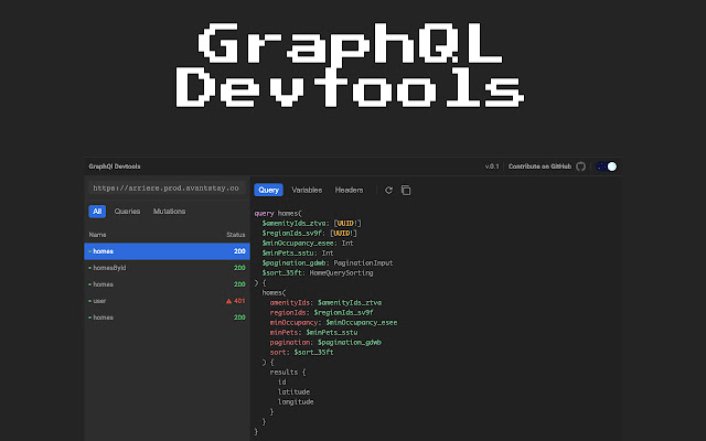 Graphql-devtools chrome extension