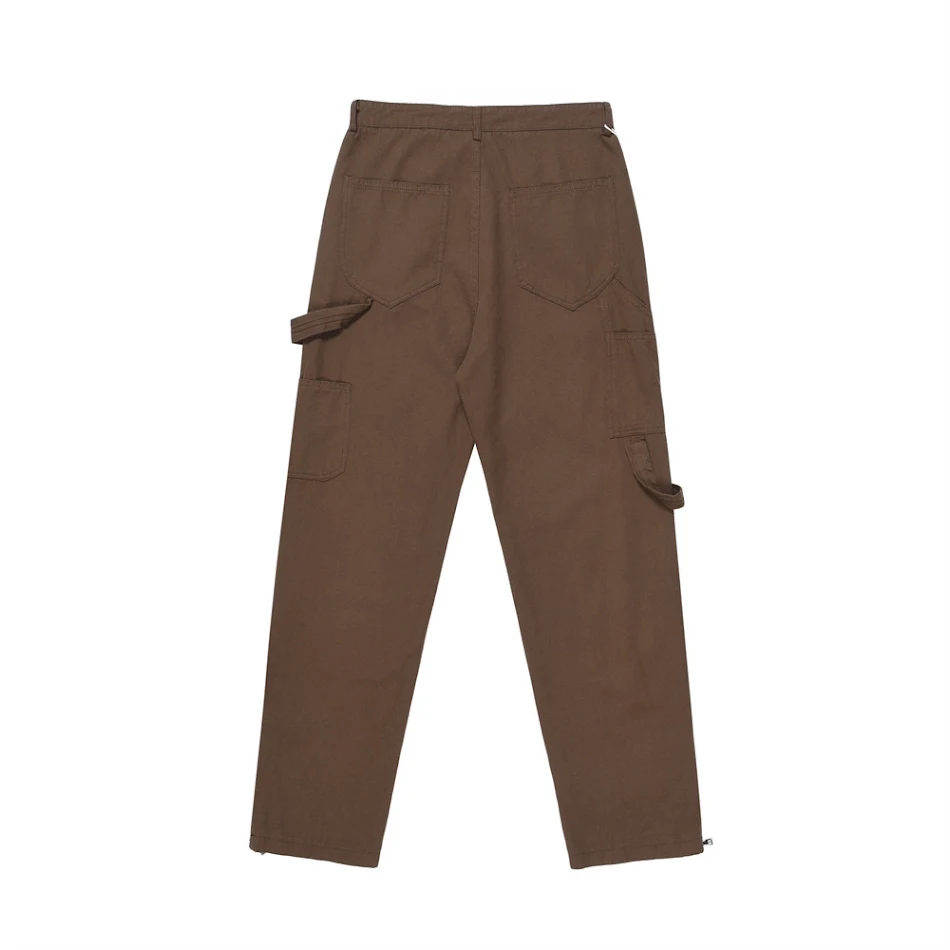 Pantalon décontracté pour homme avec fermeture éclair et fente, tendance mode, idéal pour un look casual et élégant, confortable et facile à porter, parfait au quotidien.