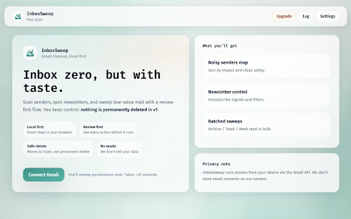 InboxSweep screenshot 2