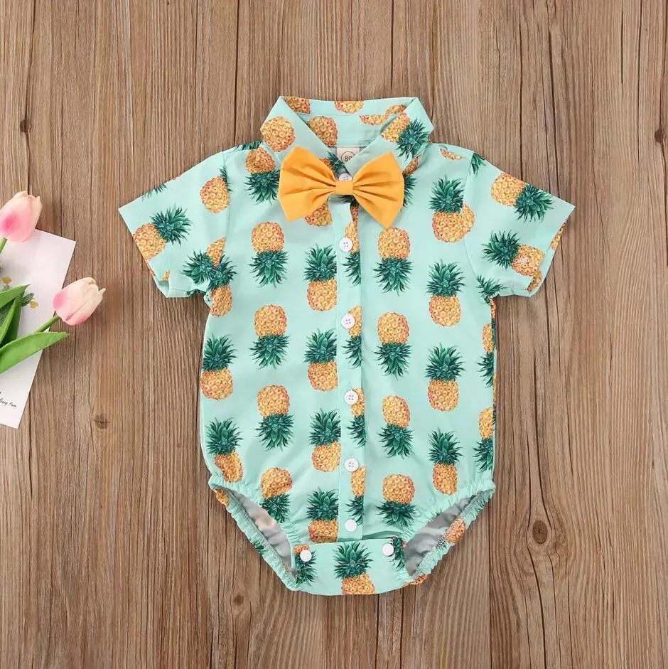 Zomer baby jumpsuit Schattige romper met korte mouwen voor jongens Stijlvol en comfortabel Ideaal voor warme dagen en dagelijks gebruik