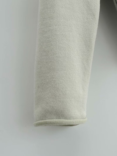 Title 6, Temperament High Neck Long Sleeve Stitching Bot...