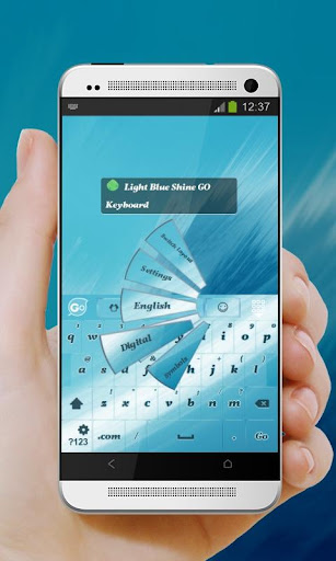 免費下載個人化APP|Light Blue Shine GO Keyboard app開箱文|APP開箱王