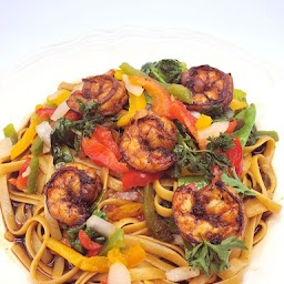 Jerk Pesto Shrimp Fettuccine