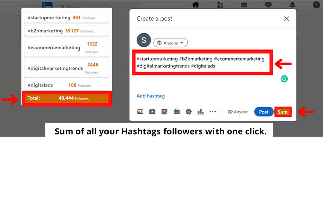 LinkedIn Hashtag Helper