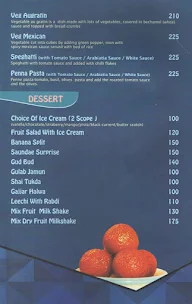 The Golden Metro menu 2