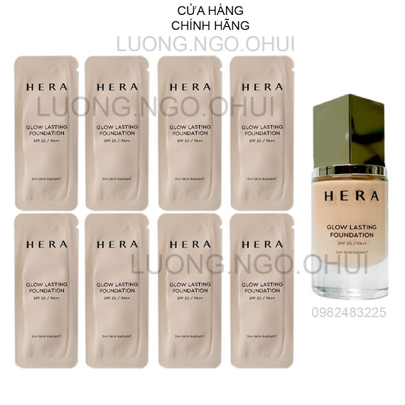 [Cực Hot] Kem Nền Ma Thuật Siêu Che Khuyết Điểm Và Giữ Tone Suốt 24 Giờ - Hera Glow Lasting Foundation Spf25/Pa++ 1Ml