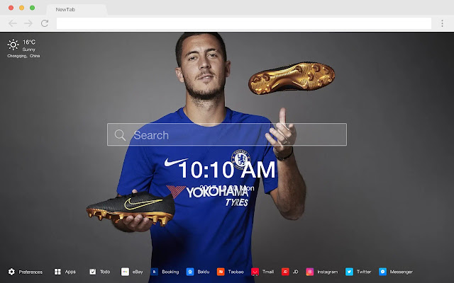 Eden Hazard 新标签页 流行足球 高清壁纸 主题