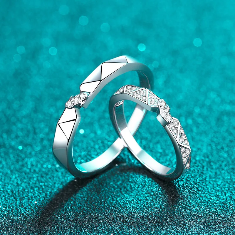 Couple Fashion Sterling Silver Ring Elegant Jewelry Perfect Gift for Engagement Wedding Anniversary Timeless Classic Des