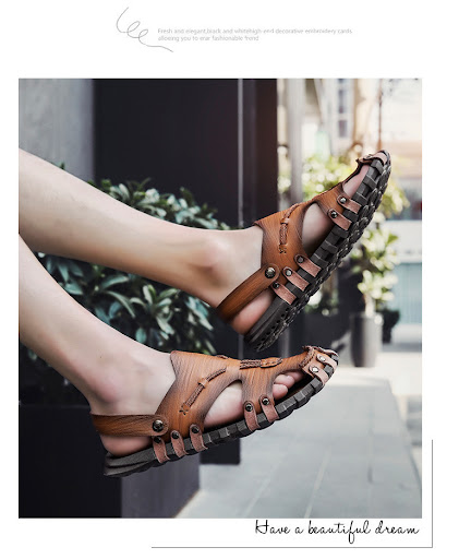 Title 15, Plus Size Mens Sandals Breathable Non-slip Bea...