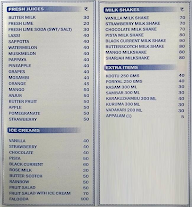 Sri Kamakshi Bhavan menu 1