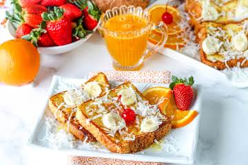 Pina Colada French Toast & Orange Syrup