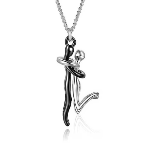 Title 3, Collar 18K Abrazo de Amor para Parejas Regalo A...