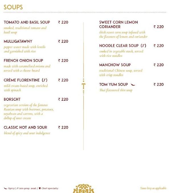 Tatva menu 