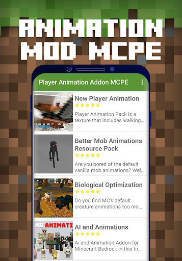 Screenshot Player Animation Addon MCPE