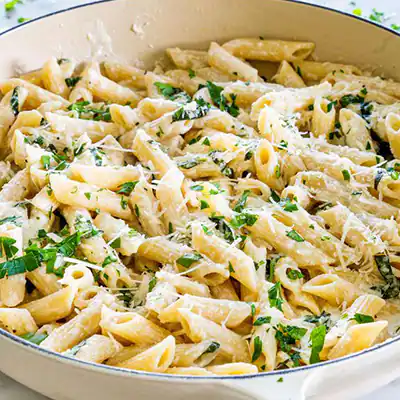 Creamy Pasta With Vegetable And Goat Cheese