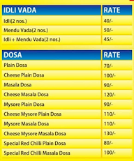 Sai Baba Idli Dosa Centre menu 2