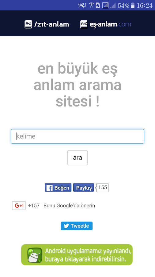 Eş ve Zıt Anlamlı Sözlük Screen 3
