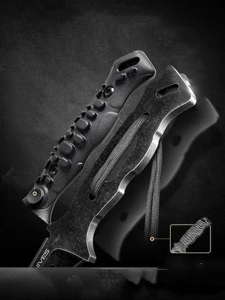 Outdoor Knife D2 Tactical Knife Open Blade Survival Sharp Self-defense Knives Cold Weapons Durable and Ready for Action