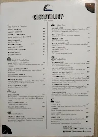 Crematology Coffee Roasters menu 2